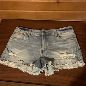 Kut from the Kloth Blue Distressed Jean Shorts